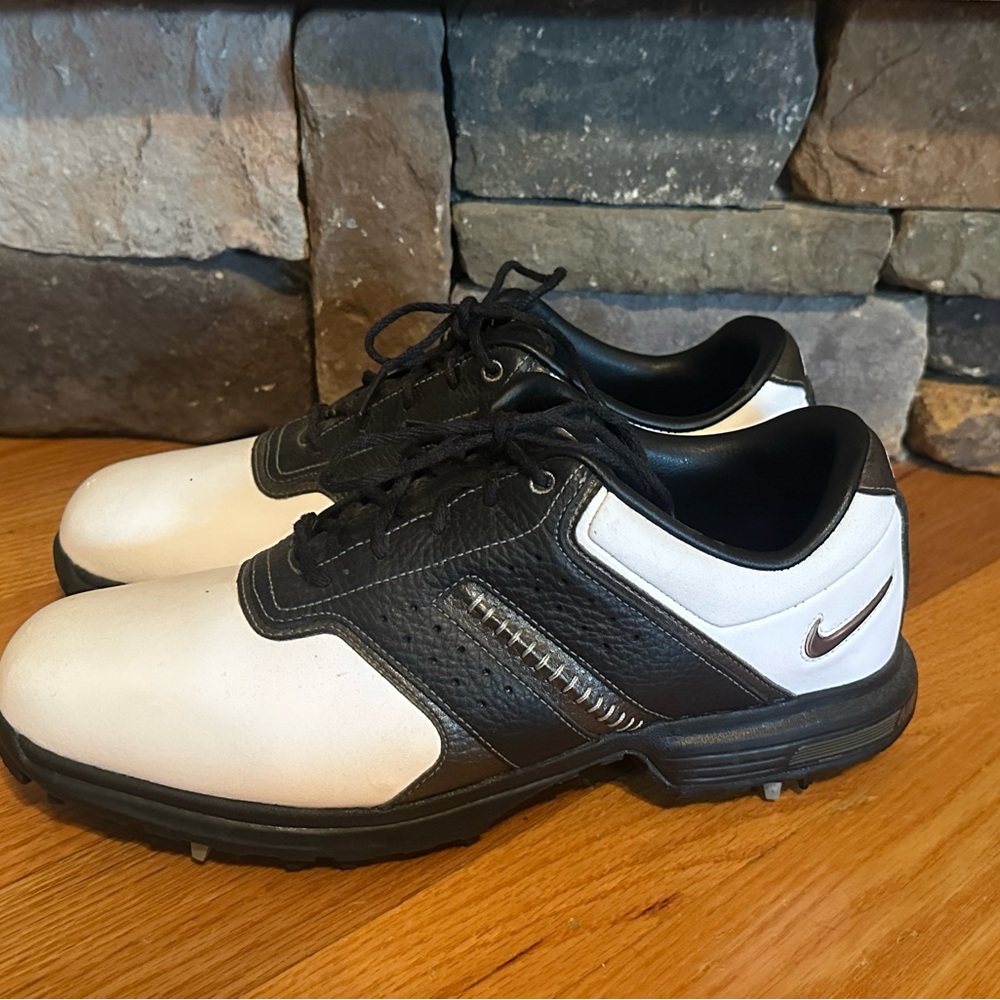 NEW Nike Air Tour Saddle Men's Brown White Golf Shoes Cleats Size 8